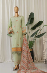 Bin Saeed Luxury Plain Cotton 3 PC Collection D-03