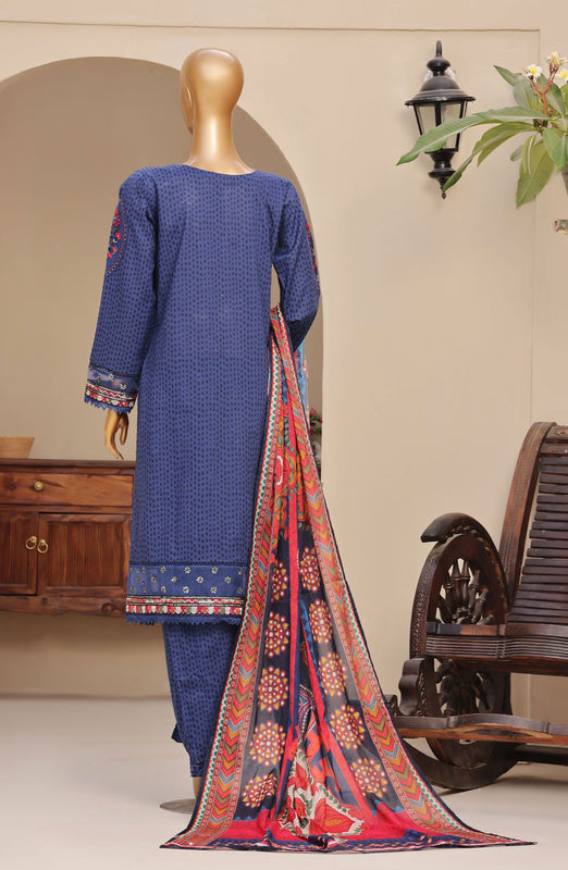 SADABAHAR Premium Embroidered Printed Lawn Collection D-03