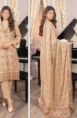 Shagun Premium Embroidered Dhanak Collection By Riaz Arts D-04