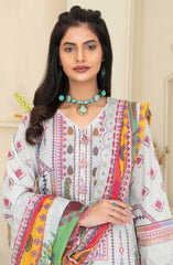 Mashaal Exclusive Digital Printed and Embroidered Lawn Collection by Riaz Arts D-04