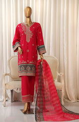 Bin Saeed Luxury Plain Cotton 3 PC Collection D-04