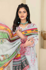 Mashaal Exclusive Digital Printed and Embroidered Lawn Collection by Riaz Arts D-04