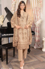 Shagun Premium Embroidered Dhanak Collection By Riaz Arts D-04