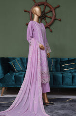 Bin Saeed Luxury Self Embroidered Frock 3 Pc Collection D-05