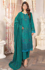 Shagun Premium Embroidered Dhanak Collection By Riaz Arts D-05