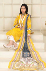 Mashaal Exclusive Digital Printed and Embroidered Lawn Collection by Riaz Arts D-05