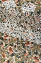 Chikankari Daman Embroidered Unstitched CO Ords By Amna Khadija D-05