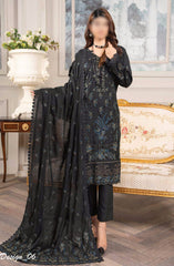 Shagun Premium Embroidered Dhanak Collection By Riaz Arts D-06