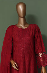 Bin Saeed Luxury Self Embroidered Frock 3 Pc Collection D-06