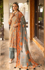 Mahees Sehar Printed Chikankari Lawn Collection 2025 D-06