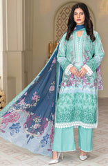 Mashaal Exclusive Digital Printed and Embroidered Lawn Collection by Riaz Arts D-06