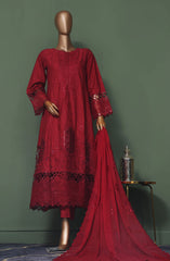 Bin Saeed Luxury Self Embroidered Frock 3 Pc Collection D-06