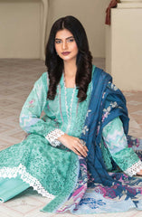 Mashaal Exclusive Digital Printed and Embroidered Lawn Collection by Riaz Arts D-06