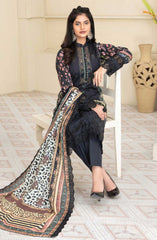 Mashaal Exclusive Digital Printed and Embroidered Lawn Collection by Riaz Arts D-07