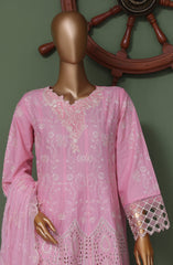 Bin Saeed Luxury Self Embroidered Frock 3 Pc Collection D-07