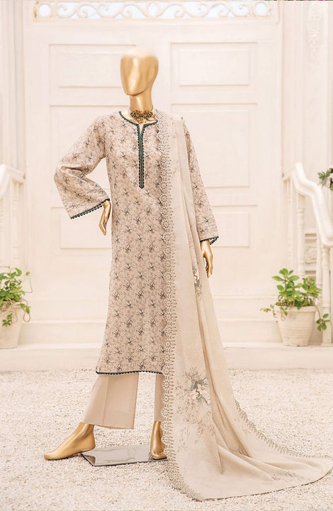 Tarzz Printed Lawn Collection With Emb Voile Dupatta Vol.1 Design 07