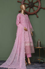 Bin Saeed Luxury Self Embroidered Frock 3 Pc Collection D-07