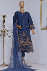 Bin Saeed Luxury Self Embroidered Frock 3 Pc Collection D-08