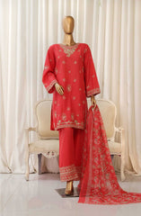 Bin Saeed Luxury Plain Cotton 3 PC Collection D-09