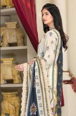 Mashaal Exclusive Digital Printed and Embroidered Lawn Collection by Riaz Arts D-09