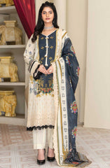 Mashaal Exclusive Digital Printed and Embroidered Lawn Collection by Riaz Arts D-09