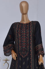 Bin Saeed Luxury Self Embroidered Frock 3 Pc Collection D-10