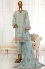 Bin Saeed Luxury Plain Cotton 3 PC Collection D-10