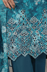 VS Zynah Premium Digital Chikankari Unstitched Collection D-402