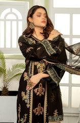 Saffron Premium Embroidered Lawn Collection 2024 Design 03