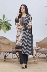 Designer Cotton Lawn 3 Pcs Printed Collection 2024 D-106