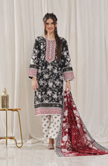 Designer Cotton Lawn 3 Pcs Printed Collection 2024 D-135