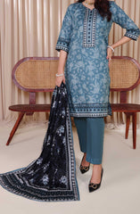 Designer Cotton Lawn 3 Pcs Printed Collection 2024 D-212