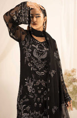 Lamisah Luxury Chiffon Unstitched Collection By Lavish Premium D-04 Dark Forest