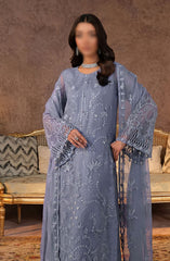 Lamisah Zebaish Luxury Chiffon Collection D-01 Periwinkle