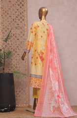 Bin Saeed Ronaq e Eid Embroidered Lawn Collection 2025 D-02