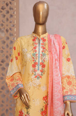 Bin Saeed Ronaq e Eid Embroidered Lawn Collection 2025 D-02