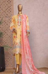 Bin Saeed Ronaq e Eid Embroidered Lawn Collection 2025 D-02