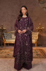 Lamisah Zebaish Luxury Chiffon Collection D-03 Sangria