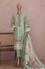 Bin Saeed Ronaq e Eid Embroidered Lawn Collection 2025 D-03