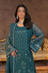 Lamisah Zebaish Luxury Chiffon Collection D-04 Pine Green