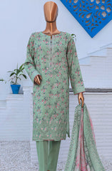 HZ Unstitch Premium Embroidered Lawn Collection D-04