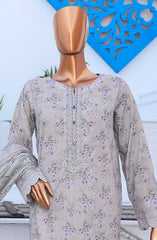 HZ Unstitch Premium Embroidered Lawn Collection D-05