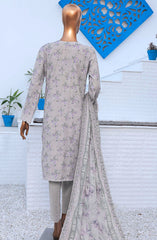 HZ Unstitch Premium Embroidered Lawn Collection D-05