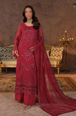 Lamisah Zebaish Luxury Chiffon Collection D-06 Cerise