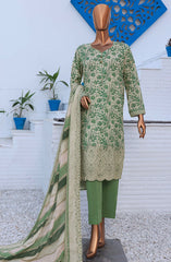 HZ Unstitch Premium Embroidered Lawn Collection D-06