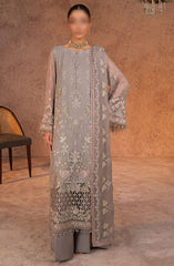 Lamisah Zebaish Luxury Chiffon Collection D-07 Fossil