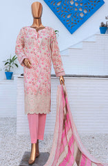 HZ Unstitch Premium Embroidered Lawn Collection D-07