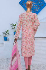 HZ Unstitch Premium Embroidered Lawn Collection D-07