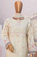 HZ Unstitch Premium Embroidered Lawn Collection D-09