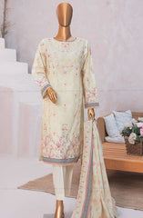 HZ Unstitch Premium Embroidered Lawn Collection D-09